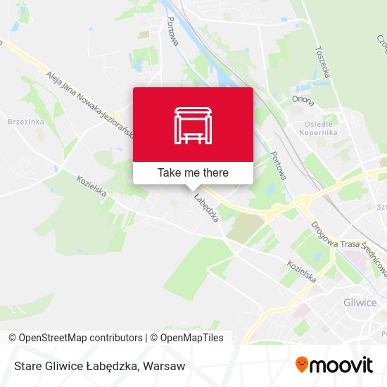 Stare Gliwice Łabędzka map