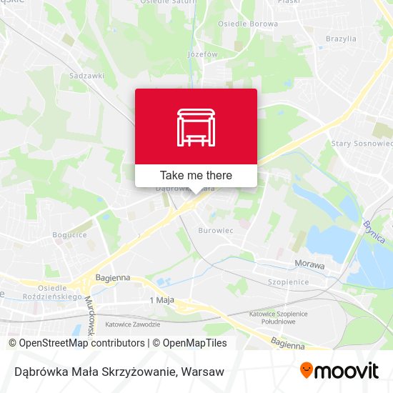 Dąbrówka Mała Skrzyżowanie map