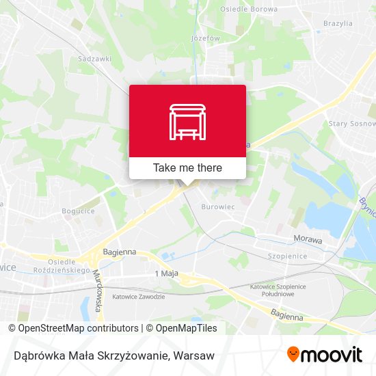 Dąbrówka Mała Skrzyżowanie map