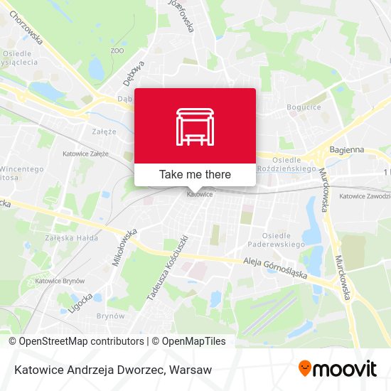 Katowice Andrzeja Dworzec map