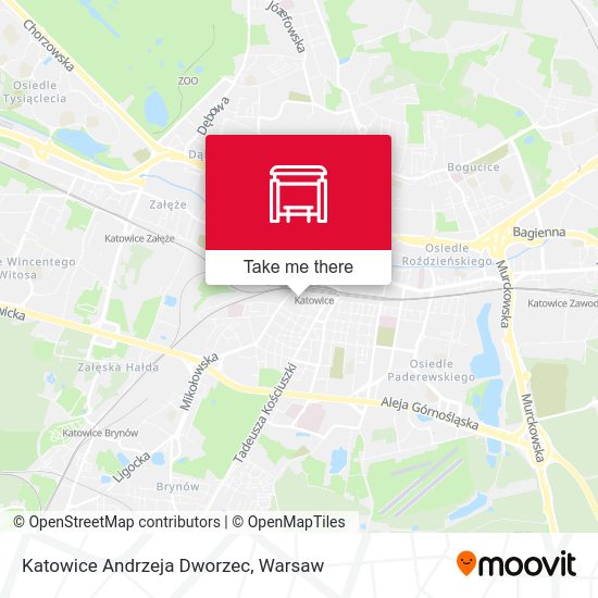 Katowice Andrzeja Dworzec map