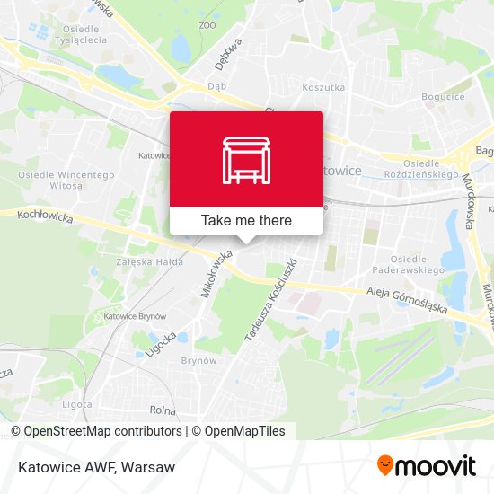 Katowice AWF map