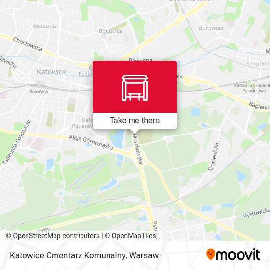 Карта Katowice Cmentarz Komunalny