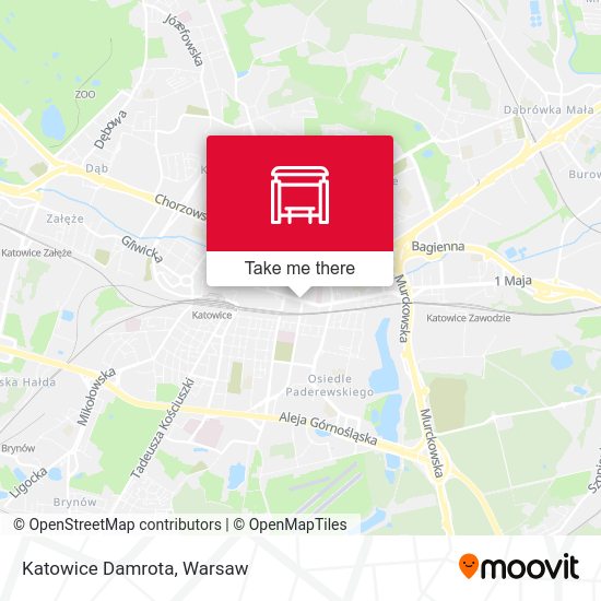 Katowice Damrota map