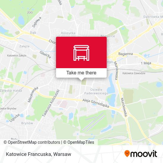 Карта Katowice Francuska