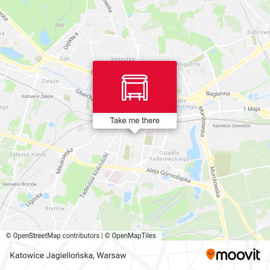 Katowice Jagiellońska map