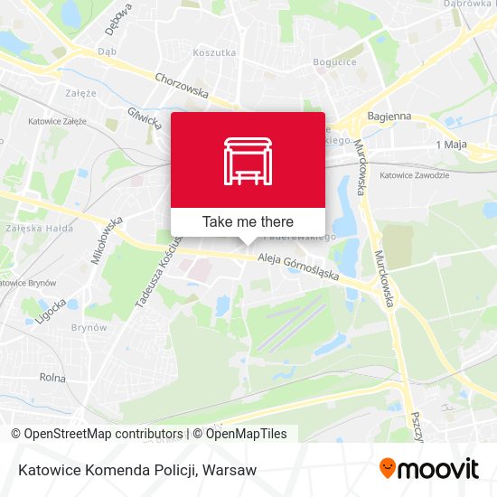 Katowice Komenda Policji map