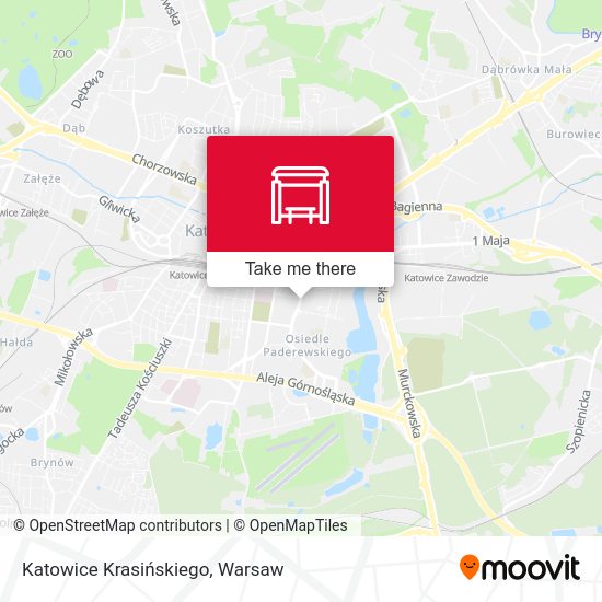 Карта Katowice Krasińskiego