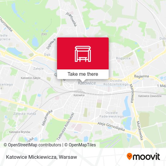 Карта Katowice Mickiewicza