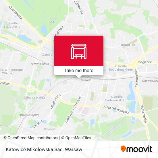 Katowice Mikołowska Sąd map