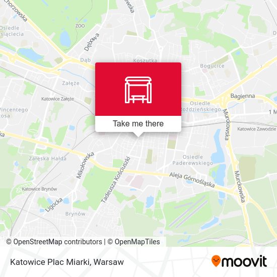 Карта Katowice Plac Miarki