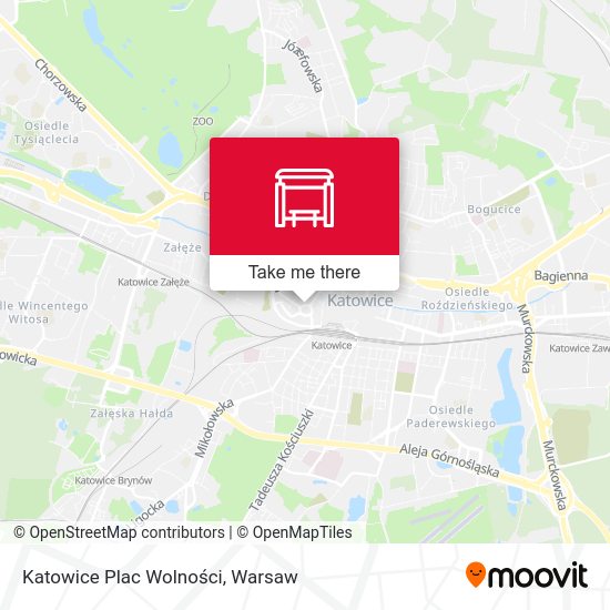 Карта Katowice Plac Wolności