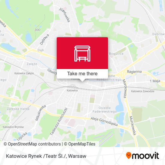 Katowice Rynek /Teatr Śl./ map