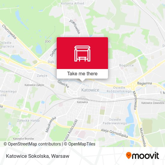 Katowice Sokolska map