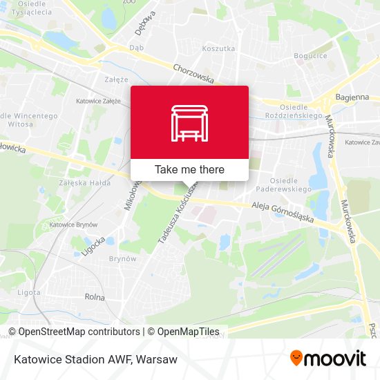 Katowice Stadion AWF map