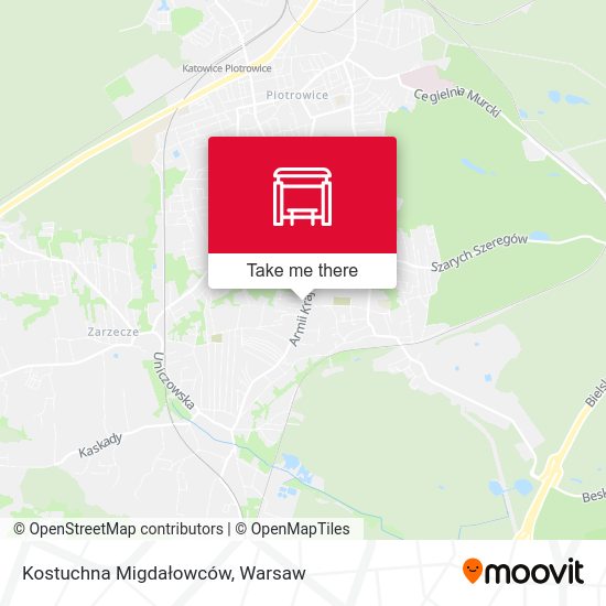 Карта Kostuchna Migdałowców