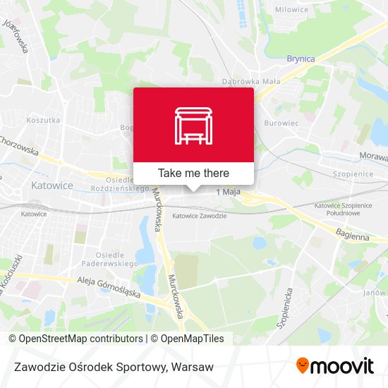 Zawodzie Ośrodek Sportowy map