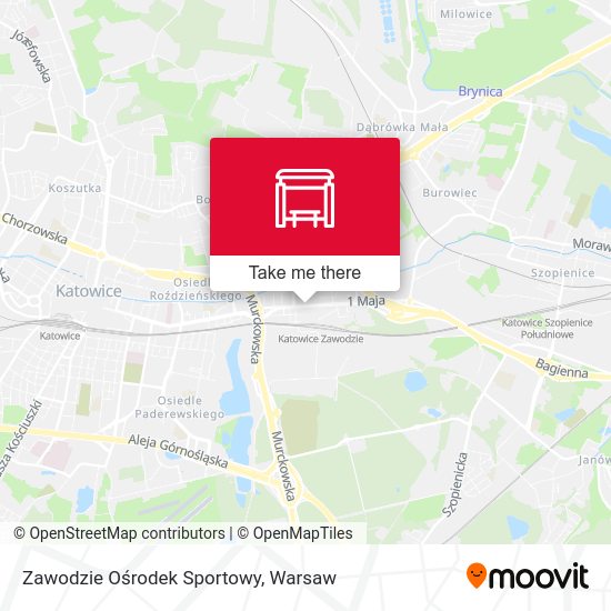 Zawodzie Ośrodek Sportowy map