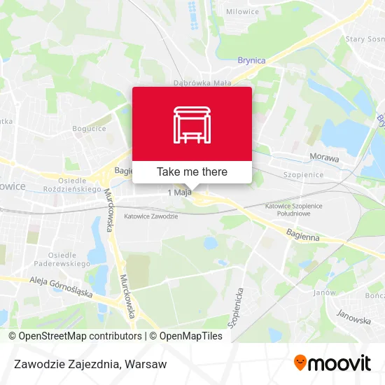 Карта Zawodzie Zajezdnia
