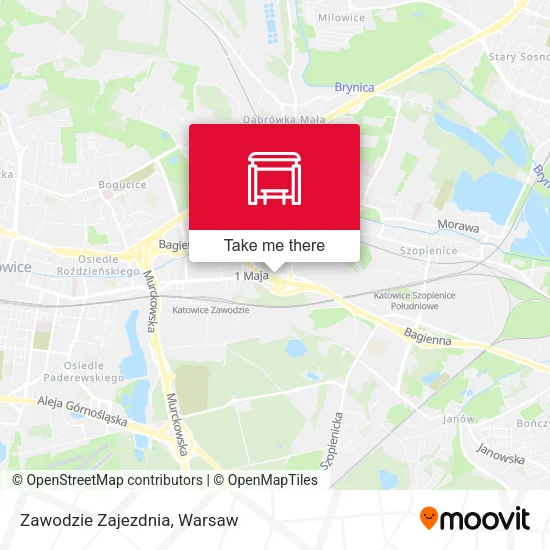 Карта Zawodzie Zajezdnia