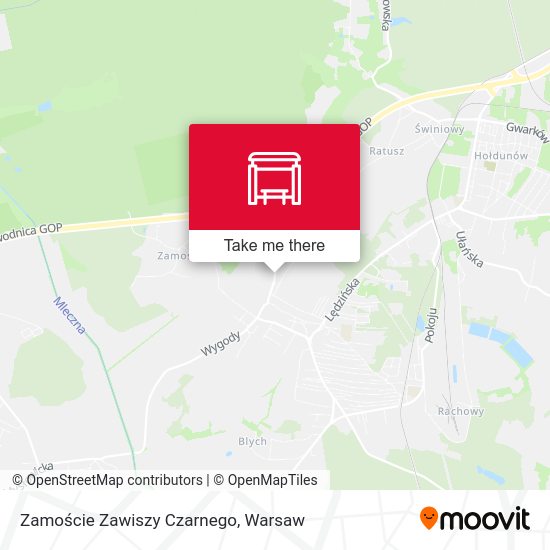 Zamoście Zawiszy Czarnego map