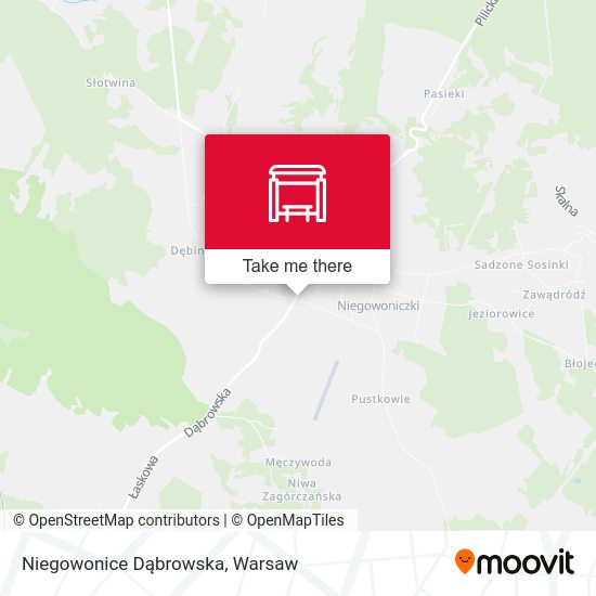 Niegowonice Dąbrowska map