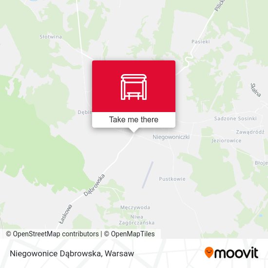 Niegowonice Dąbrowska map