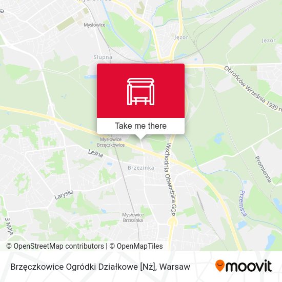 Карта Brzęczkowice Ogródki Działkowe [Nż]