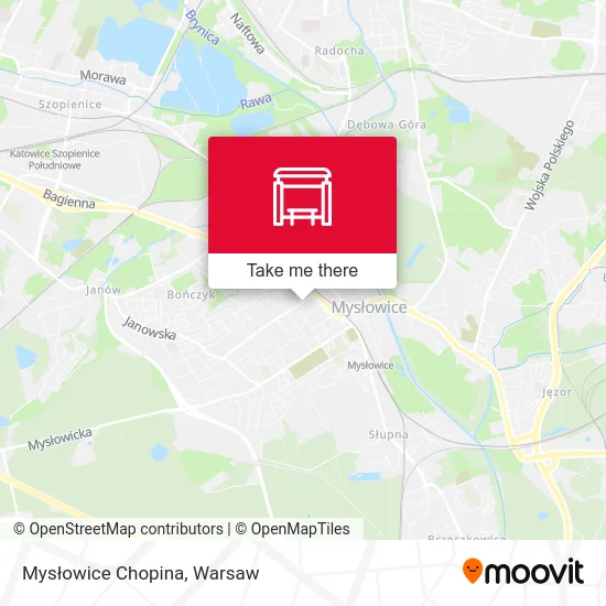 Mysłowice Chopina map