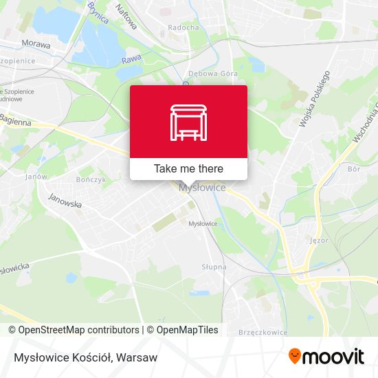 Карта Mysłowice Kościół