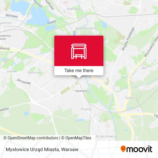 Mysłowice Urząd Miasta map