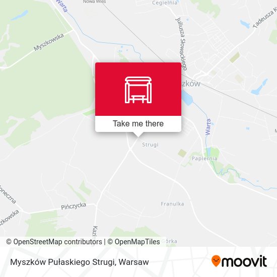 Myszków Pułaskiego Strugi map