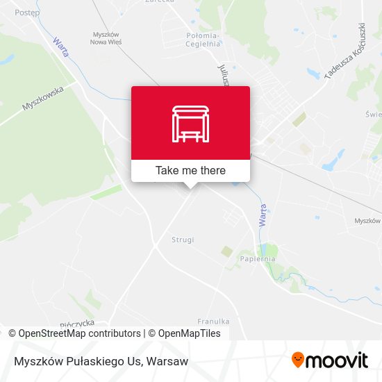 Myszków Pułaskiego Us map