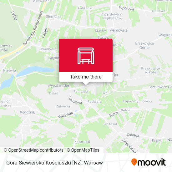 Карта Góra Siewierska Kościuszki [Nż]