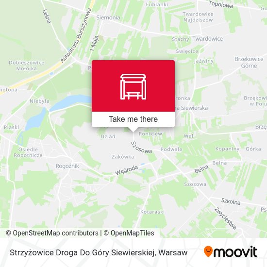 Карта Strzyżowice Droga Do Góry Siewierskiej