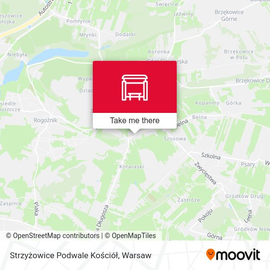 Карта Strzyżowice Podwale Kościół