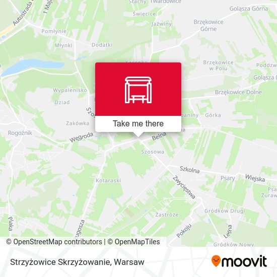 Strzyżowice Skrzyżowanie map