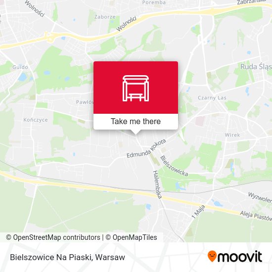 Bielszowice Na Piaski map