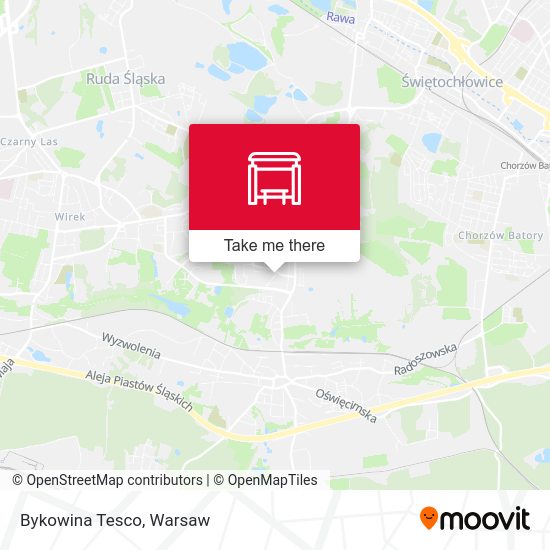 Bykowina Tesco map