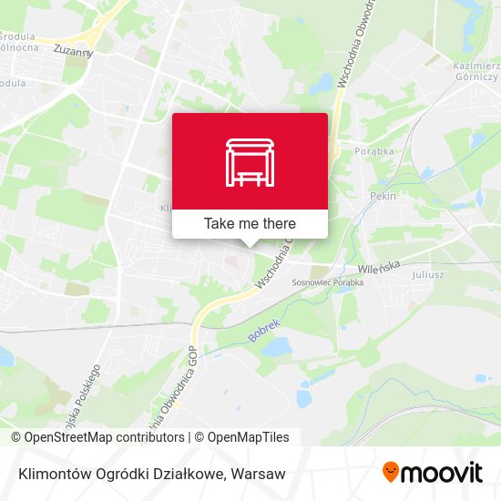 Карта Klimontów Ogródki Działkowe