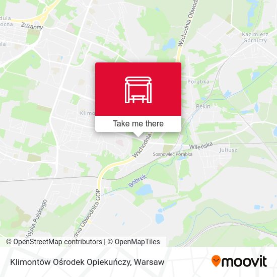 Klimontów Ośrodek Opiekuńczy map