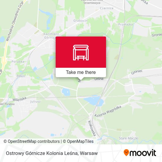 Ostrowy Górnicze Kolonia Leśna map