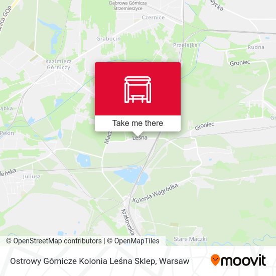 Ostrowy Górnicze Kolonia Leśna Sklep map