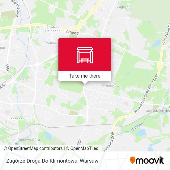 Zagórze Droga Do Klimontowa map