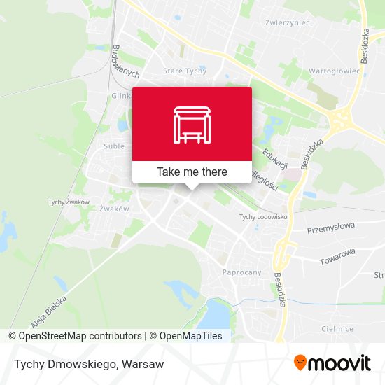 Tychy Dmowskiego map