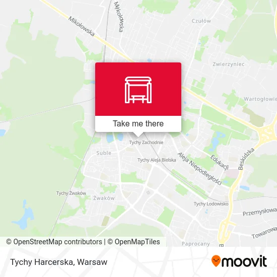 Карта Tychy Harcerska