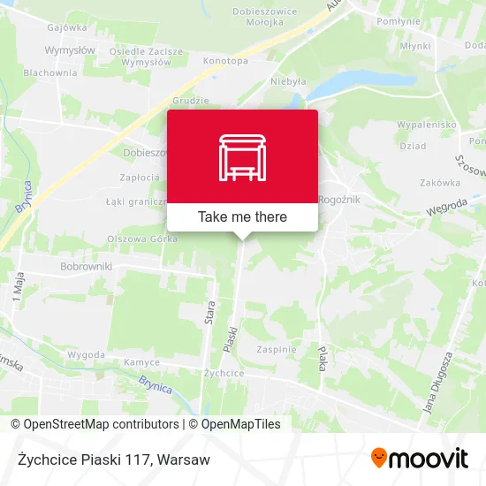 Карта Żychcice Piaski 117