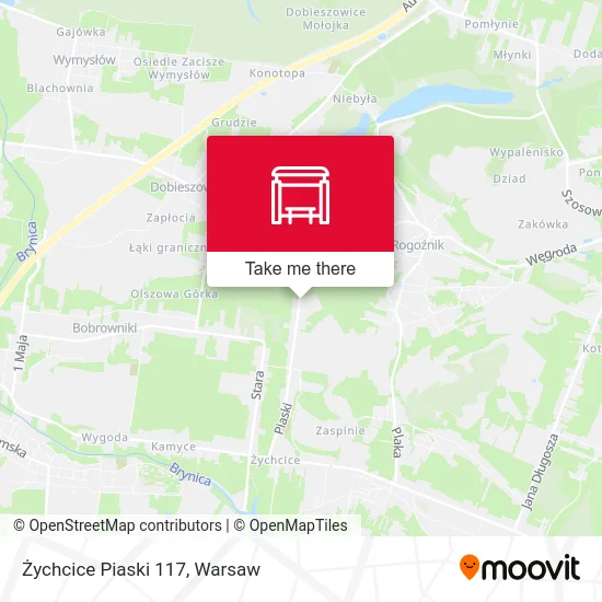 Карта Żychcice Piaski 117