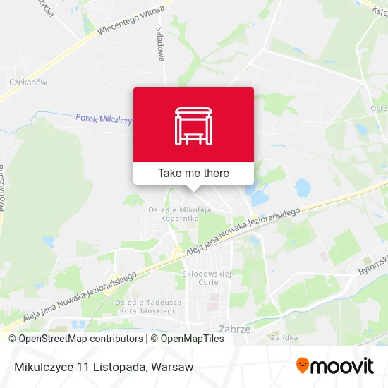 Карта Mikulczyce 11 Listopada
