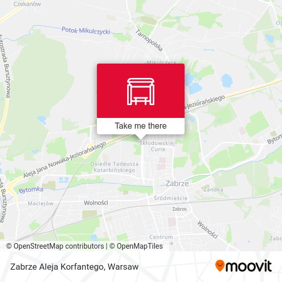 Zabrze Aleja Korfantego map